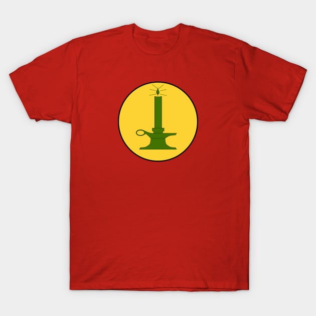 Green Candle T-Shirt by J. Rufus T-Shirtery